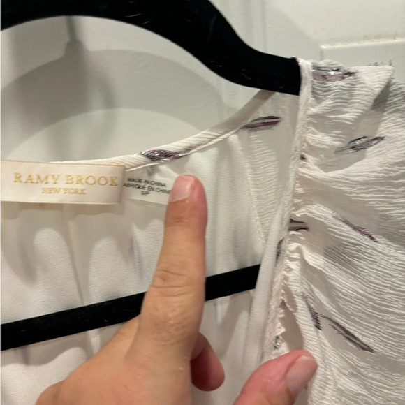 Ramy Brook Ivory Wrap Mini Dress - Picture 3 of 3